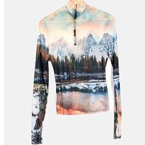 AFRM Zadie Semi Sheer Turtleneck In Winter